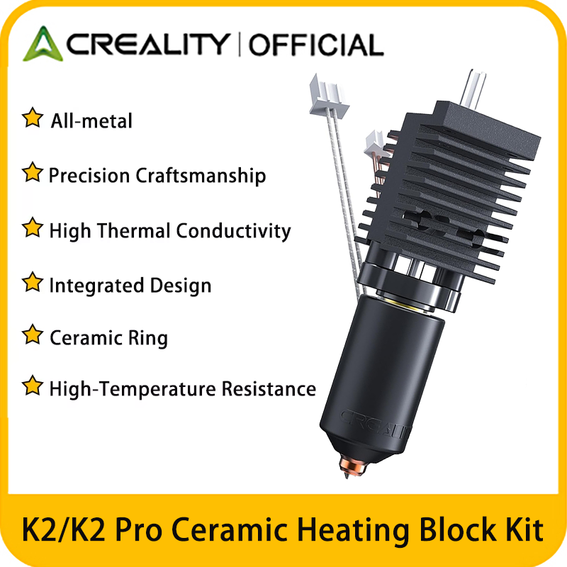 Aluminium Profile 2020 - Offizielles Creality K2/K2 Pro Keramik-Heizblock-Kit Hotend-Kit