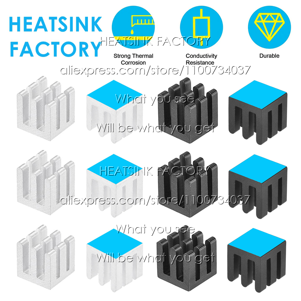 Aluminium Extrusion - 10x10x10mm Aluminium Kühlkörper Kühler Elektronik Kühler