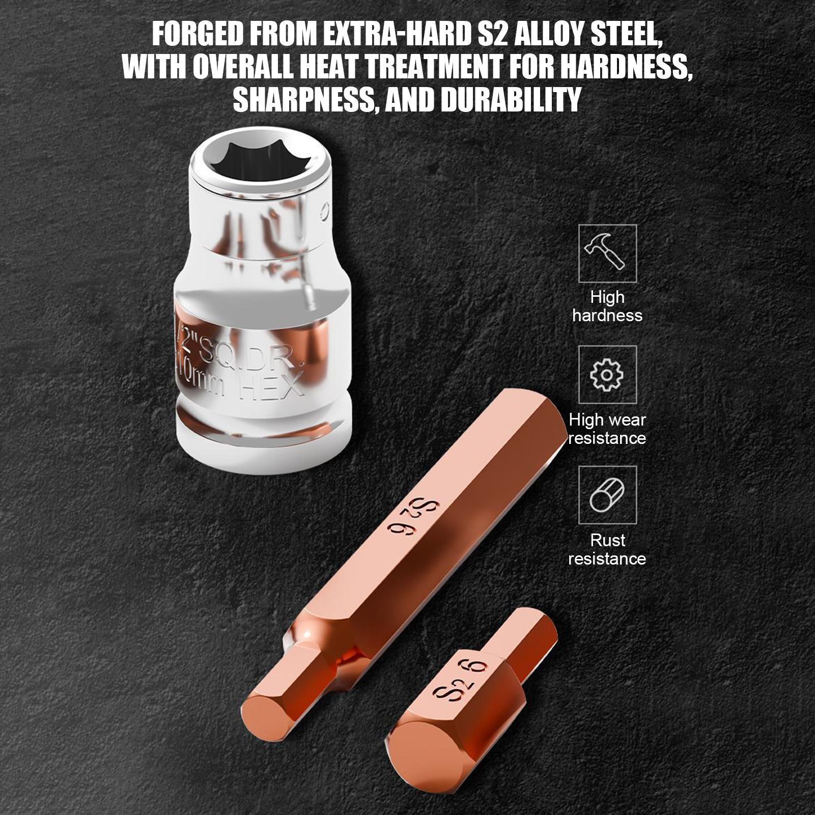 Drill Bit Set - Magnetischer Bohrersatz, magnetisches Hochleistungs-Metall-Steckschlüssel-Reparaturwerkzeug, 15-teiliger Schraubendreher,