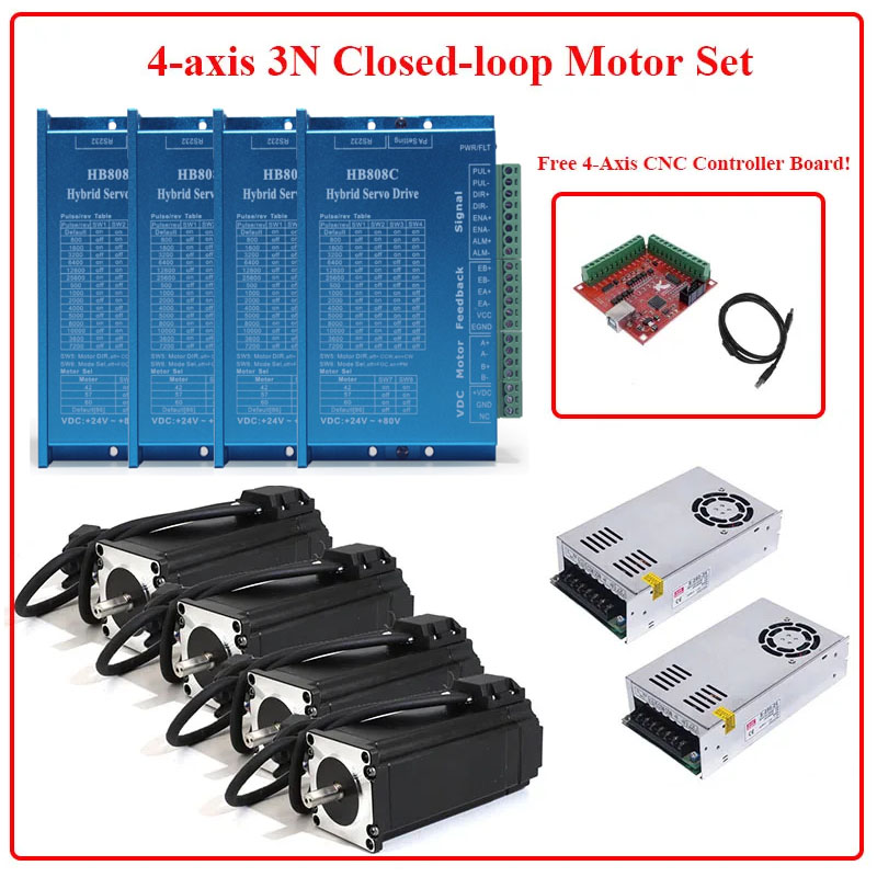 Nema23 Stepper - 4-Achsen Nema 23 Closed-Loop-Schrittmotor 3N.m +