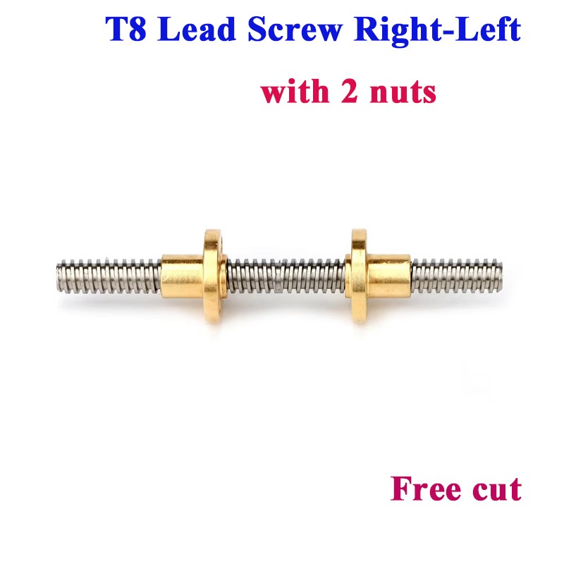Lead Screw 8Mm - T8-Leitspindel, Rechts-Links-Gewinde, 2 mm, 8 mm