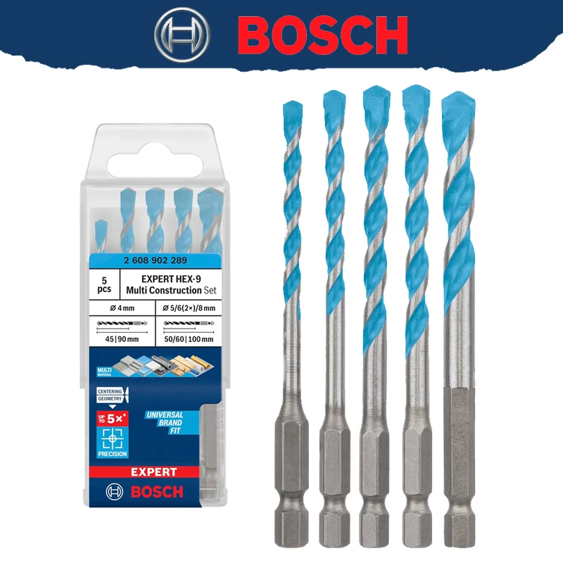 Drill Bit Set - BOSCH 2608902289 EXPERT HEX-9 Multi-Konstruktions-Bohrerset Sechskantschaft
