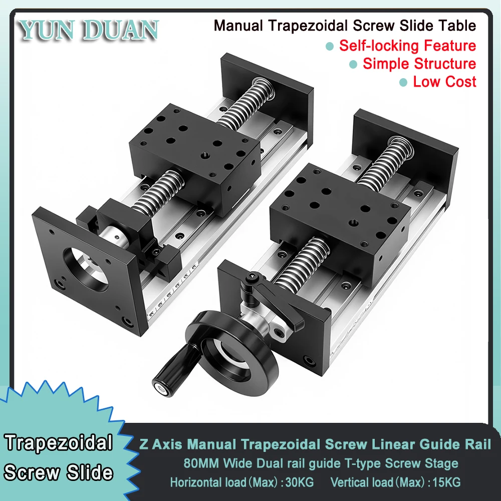 Linear Rail - Z-Achse 80mm breiter Trapezgewindetisch Linearantrieb selbstverriegelnd