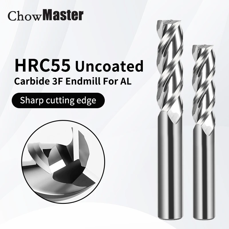 End Mill Set - 3F Schaftfräser Aluminium 4mm 6mm 8mm