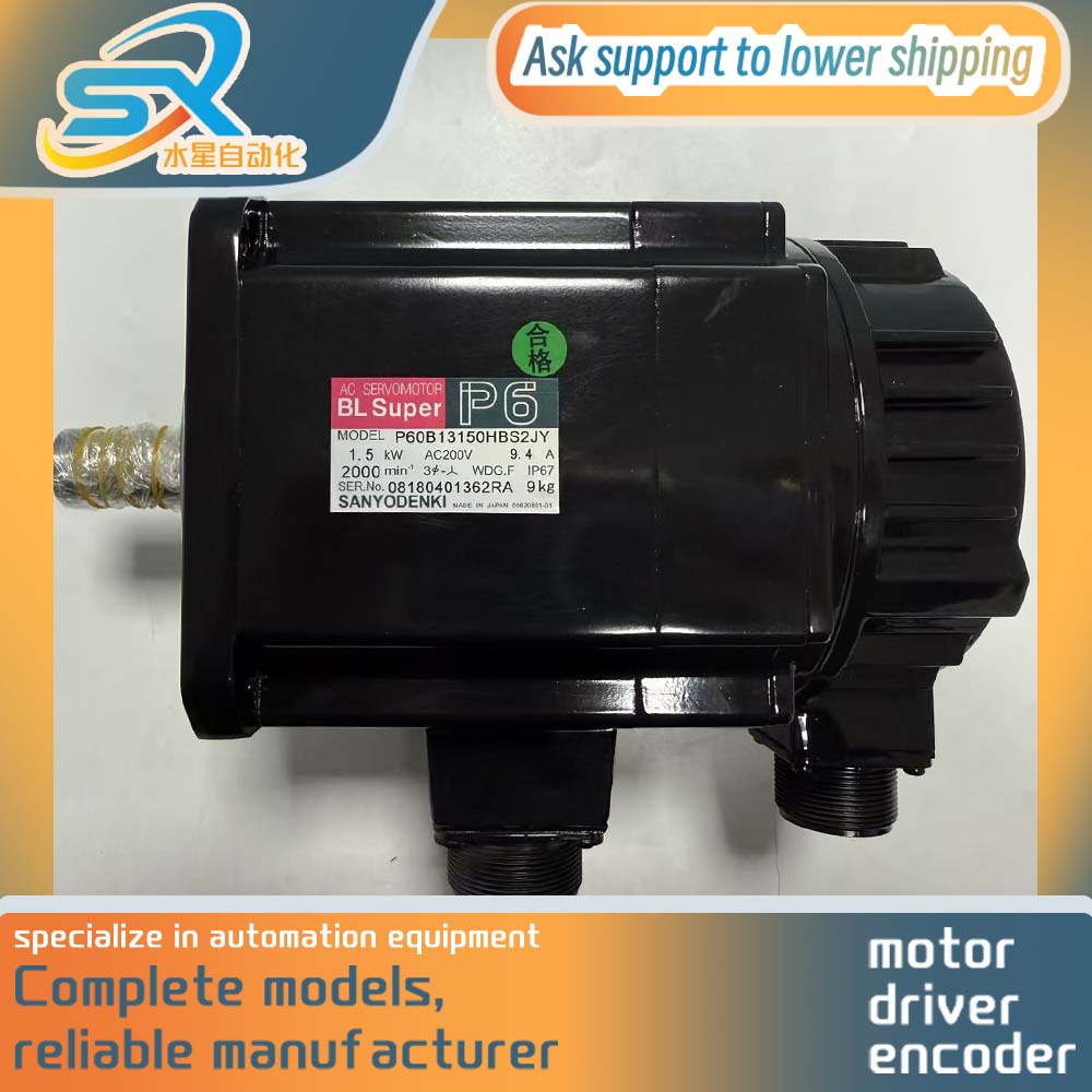 Servo Motor - Sanyo AC Servomotor P60B13150HBS2JY 1500W 200V