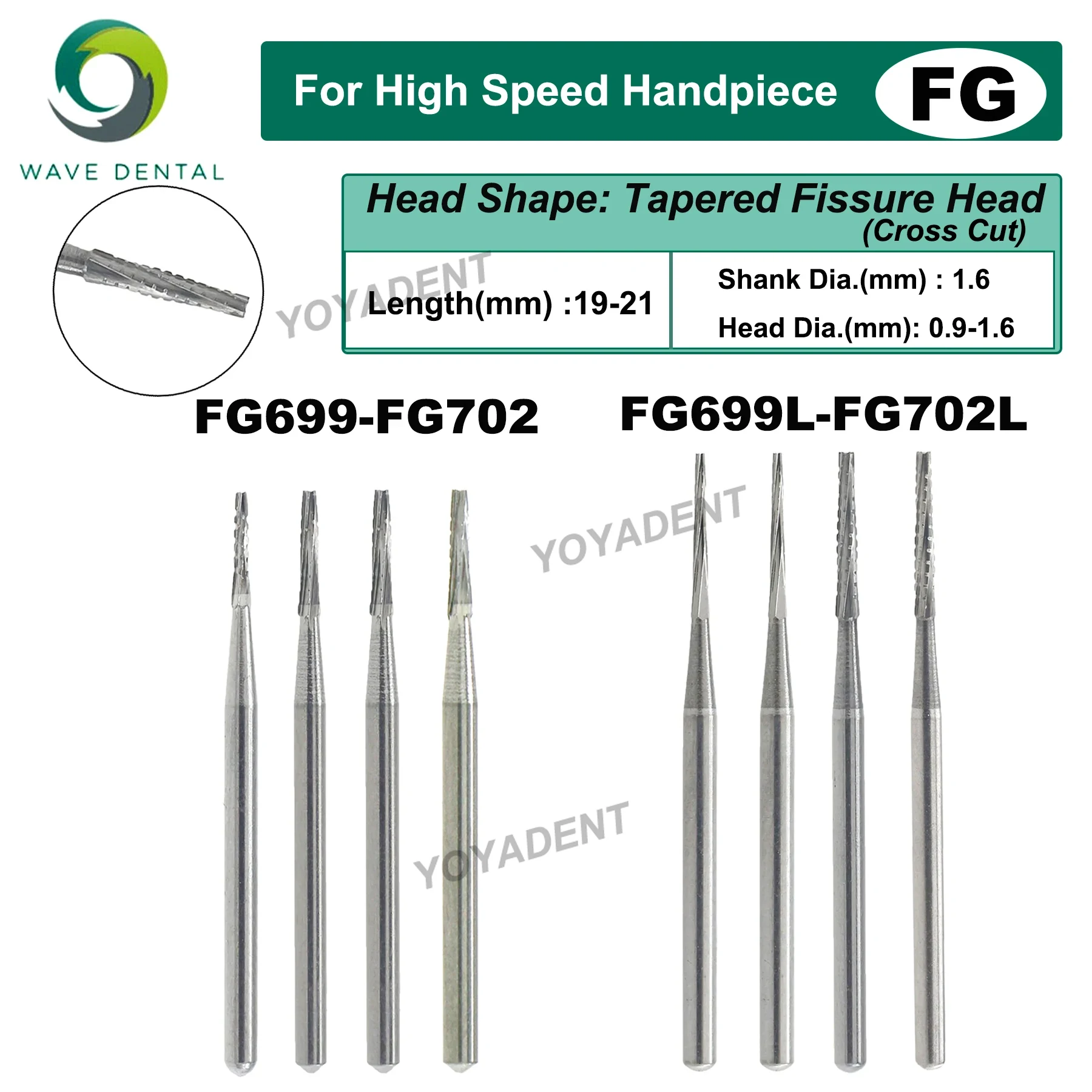 Carbide End Mill - PRIMA WAVE Dental Burs Wolfram Hartmetall