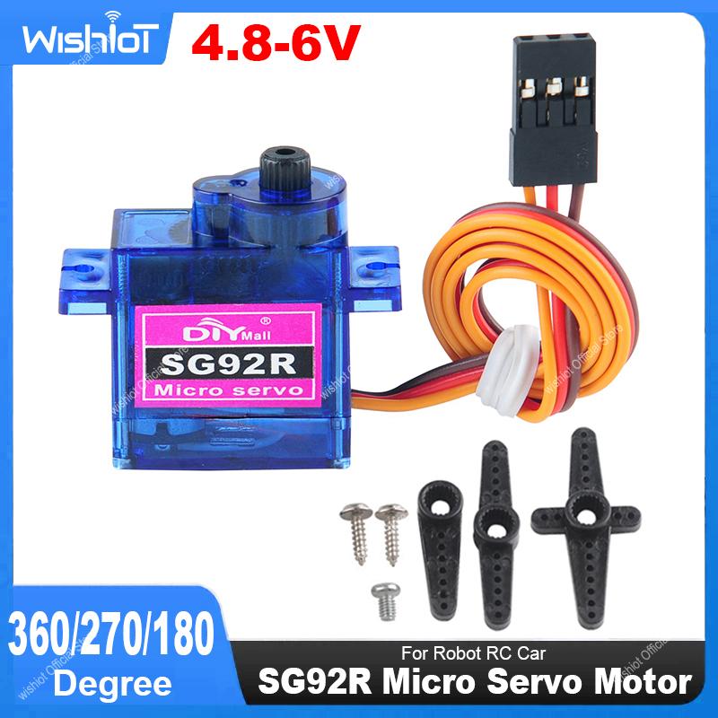 Servo 9G - SG92R Micro-Servomotor, 4,8–6 V, 360/270/180 Grad,