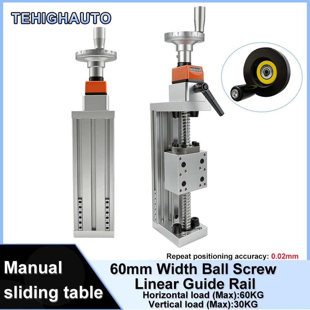 Linear Rail - 60 kg Traglast Manueller Linearführungsschlitten 60