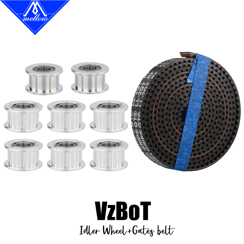 Gt2 Pulley - Mellow 1Set Aluminium GT2 Spannrolle Mit