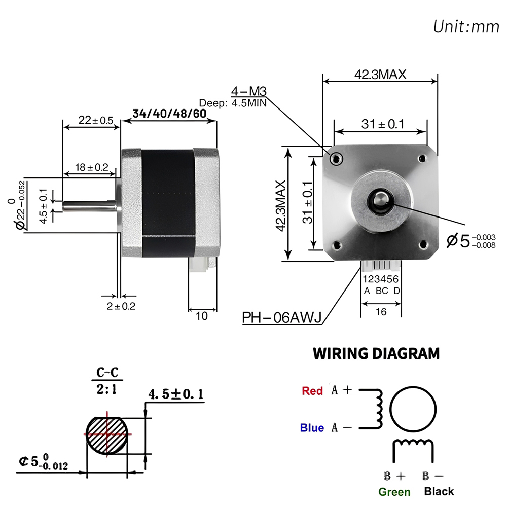 Nema 17 42mm Schrittmotor Open – Nema 17 Stepper Bewertung und Preis