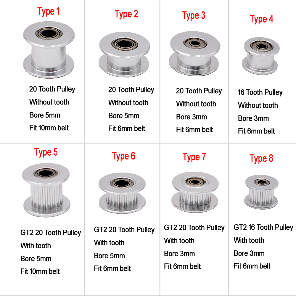 10PCS GT2 Spann Timing Pulley  – Gt2 Pulley Bewertung und Preis