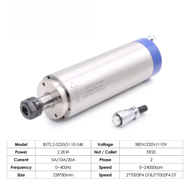 2,2 kW ER20 wassergekühlter Sp – Spindle Motor Bewertung und Preis