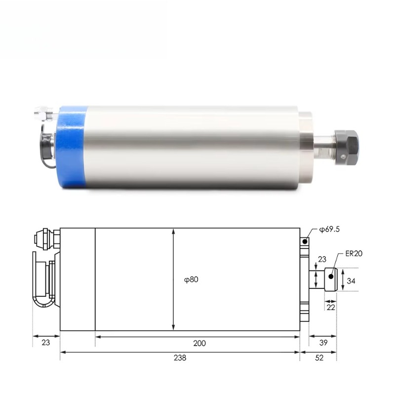 2,2 kW ER20 wassergekühlter Sp – Spindle Motor Bewertung und Preis