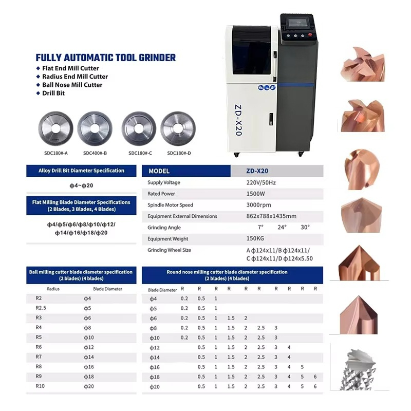 CNC-Fräser-Schleifmaschine ZD- – End Mill Bewertung und Preis