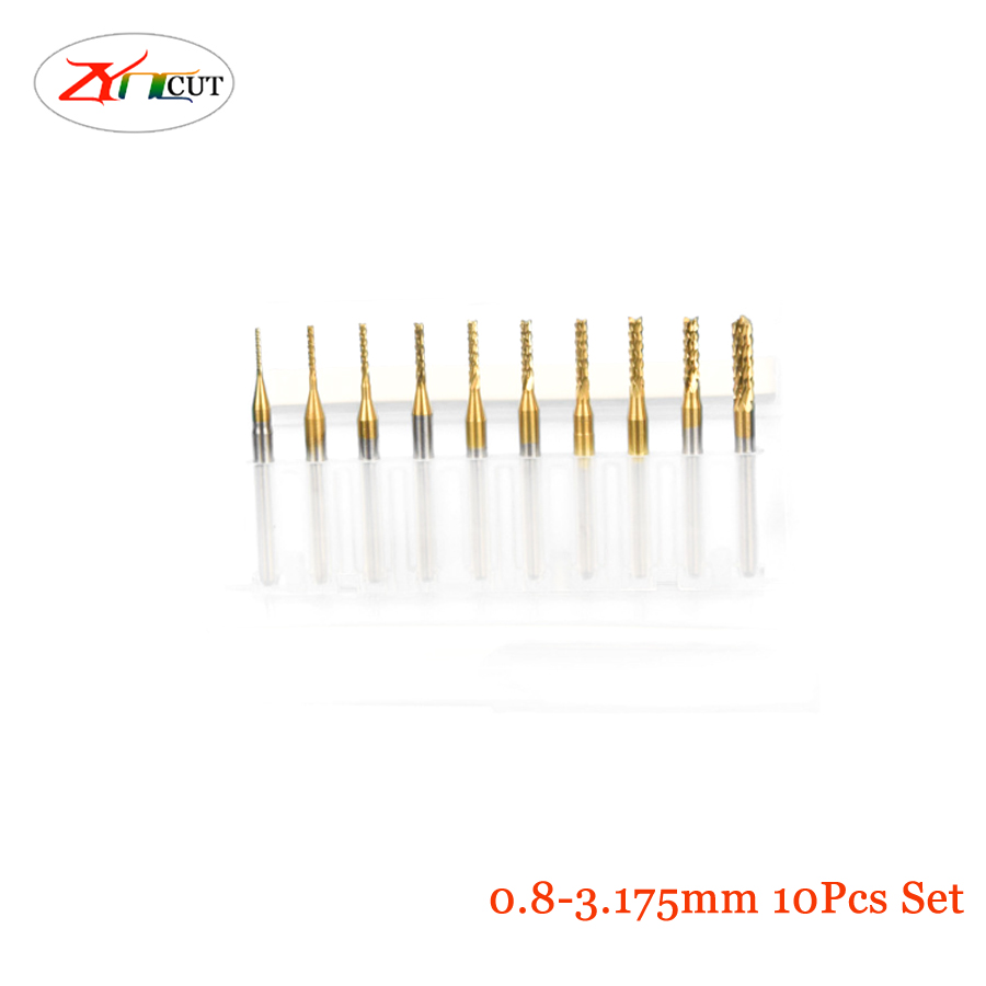 0,6-1,5mm PCB-Fräser TiN-besch – End Mill Set Bewertung und Preis