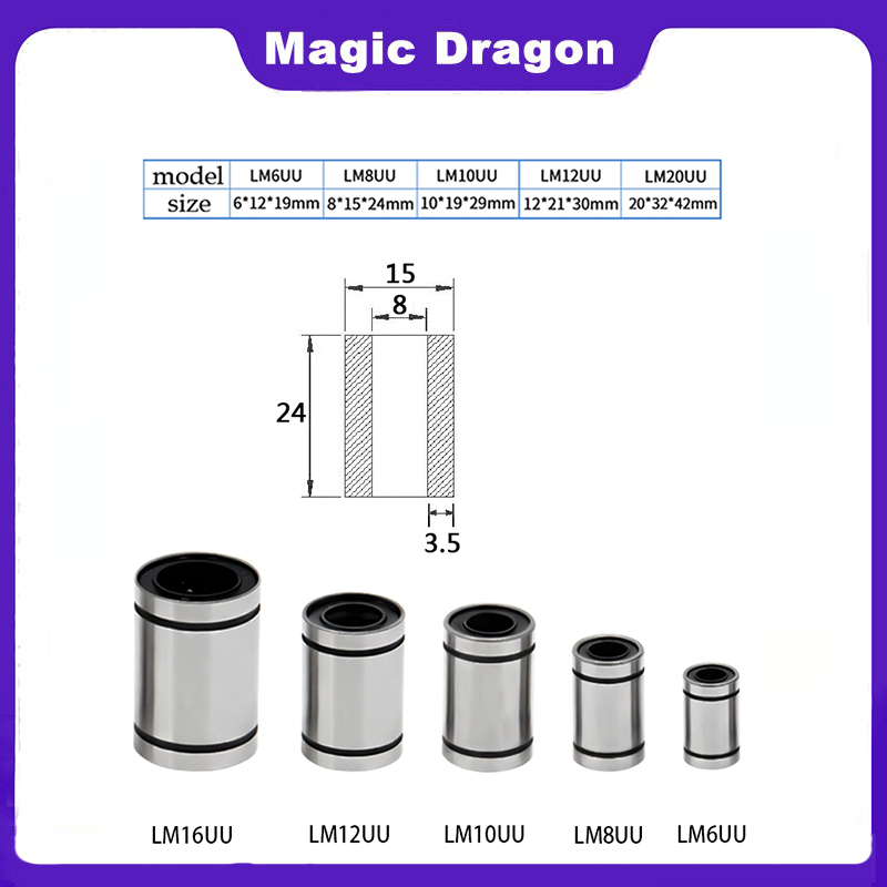 4/10pc LM3UU LM4UU LM5UU LM6UU – Lm8Uu Bearing Bewertung und Preis