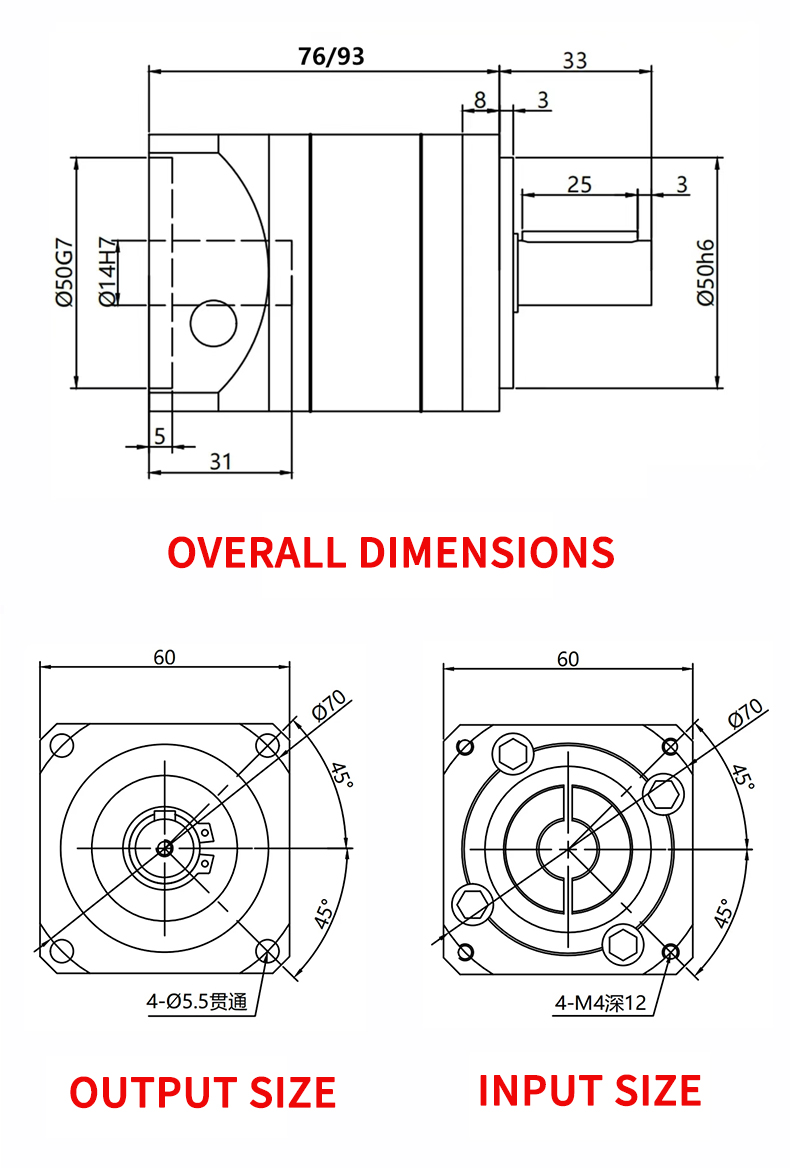 AF60 Präzisions-Schrägverzahnu – Nema23 Stepper Bewertung und Preis
