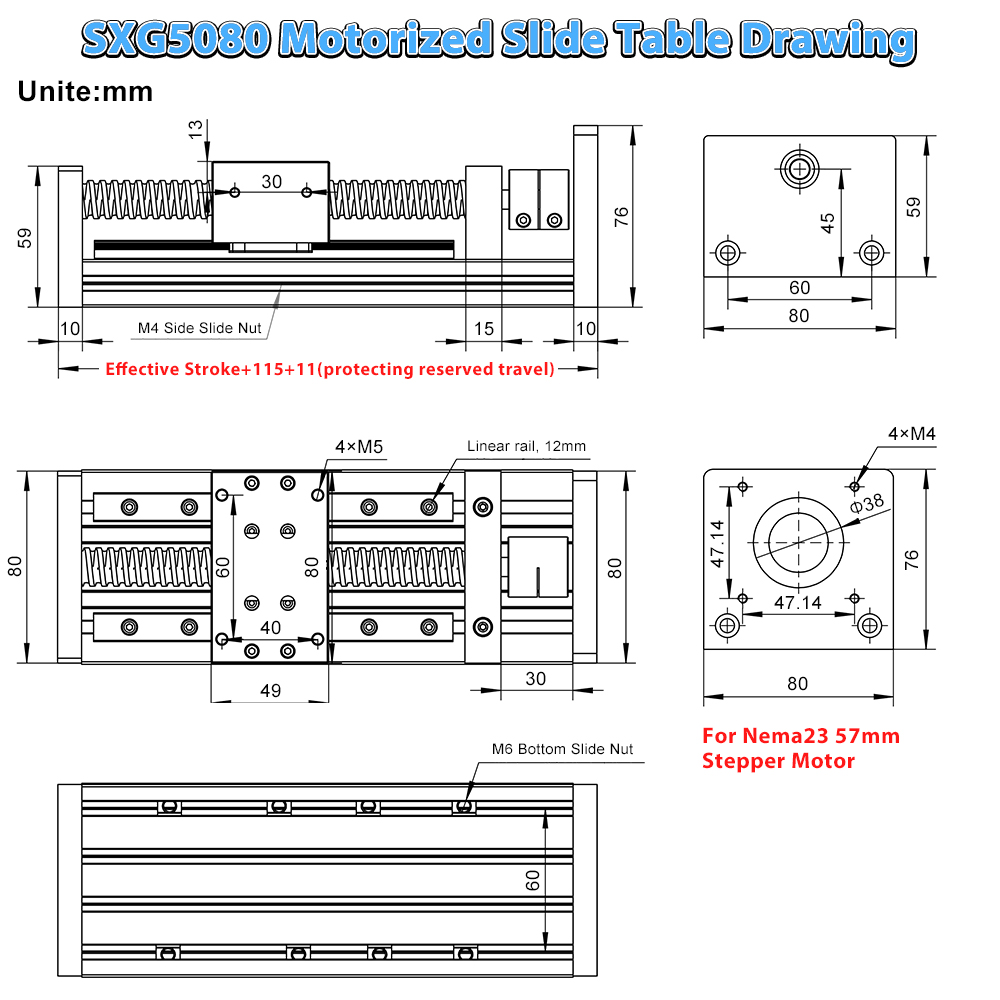 Z-Achse 80mm breiter Trapezgew – Linear Rail Bewertung und Preis