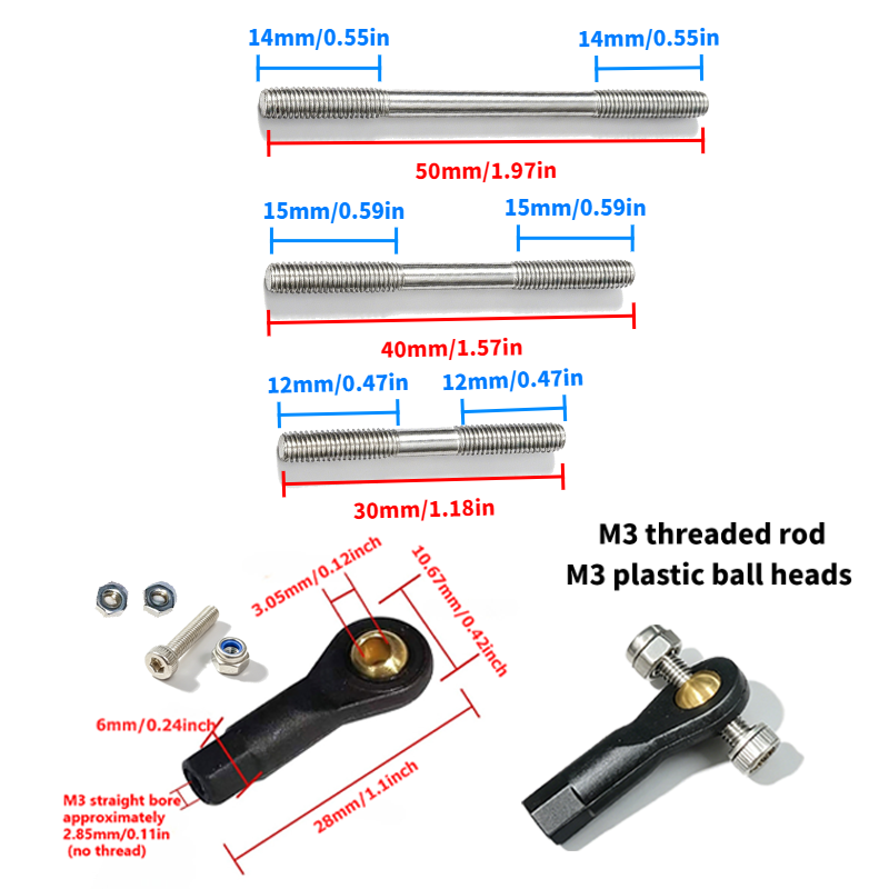 Set bestehend aus 2 M3 Kunstst – Ball Screw Bewertung und Preis