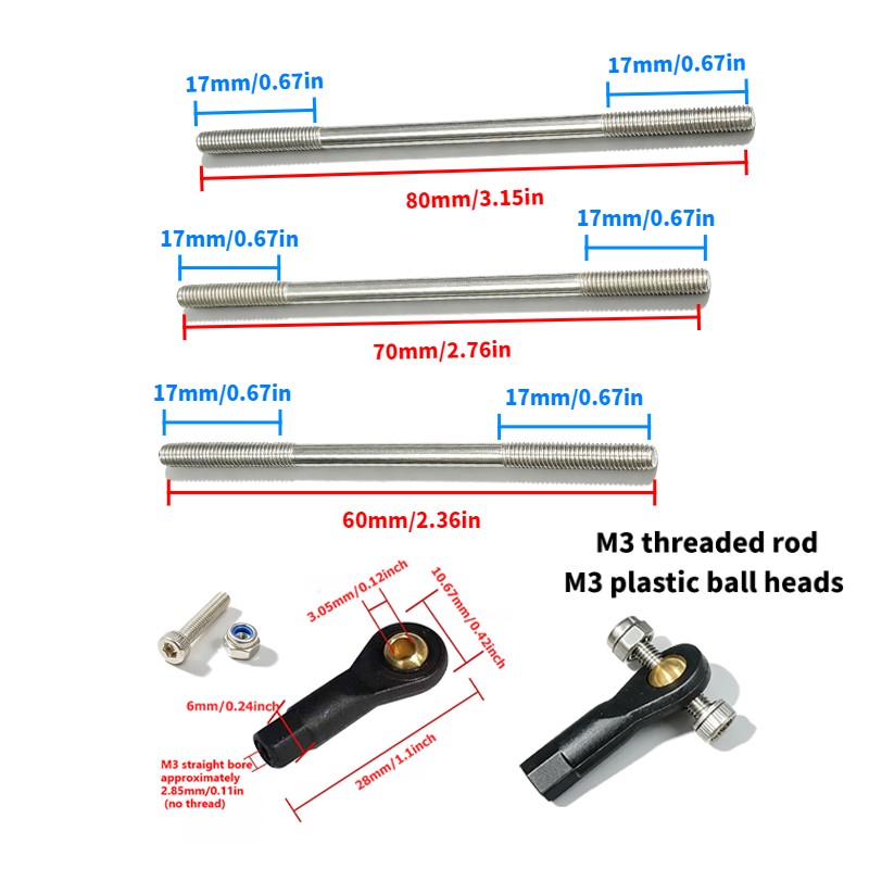Set bestehend aus 2 M3 Kunstst – Ball Screw Bewertung und Preis