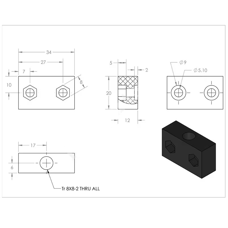 4er-Set OpenBuilds T8 ACME-Mut – Linear Rod 8Mm Bewertung und Preis