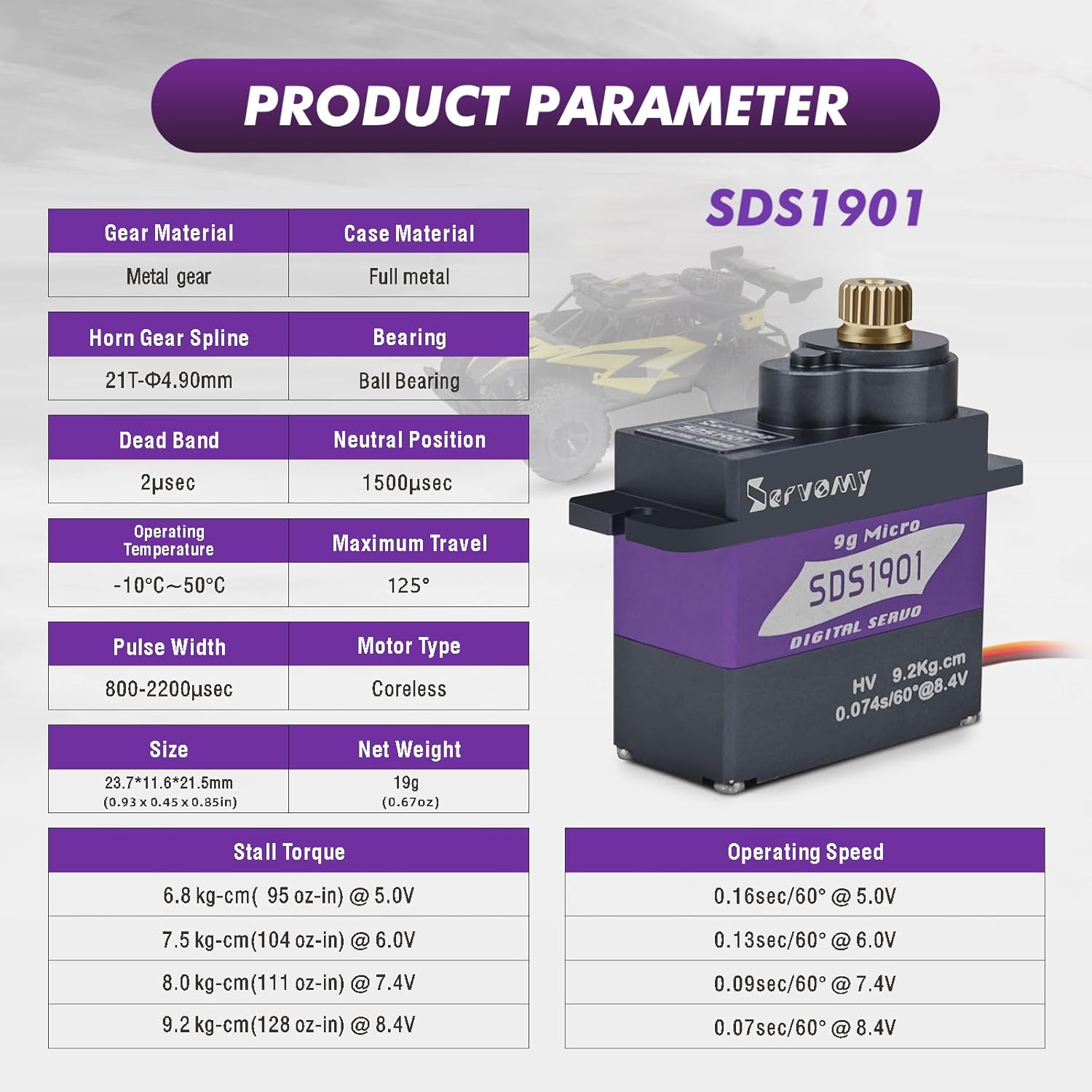 SERVOMY-SDS1901 Digital 9G Mic – Servo 9G Bewertung und Preis