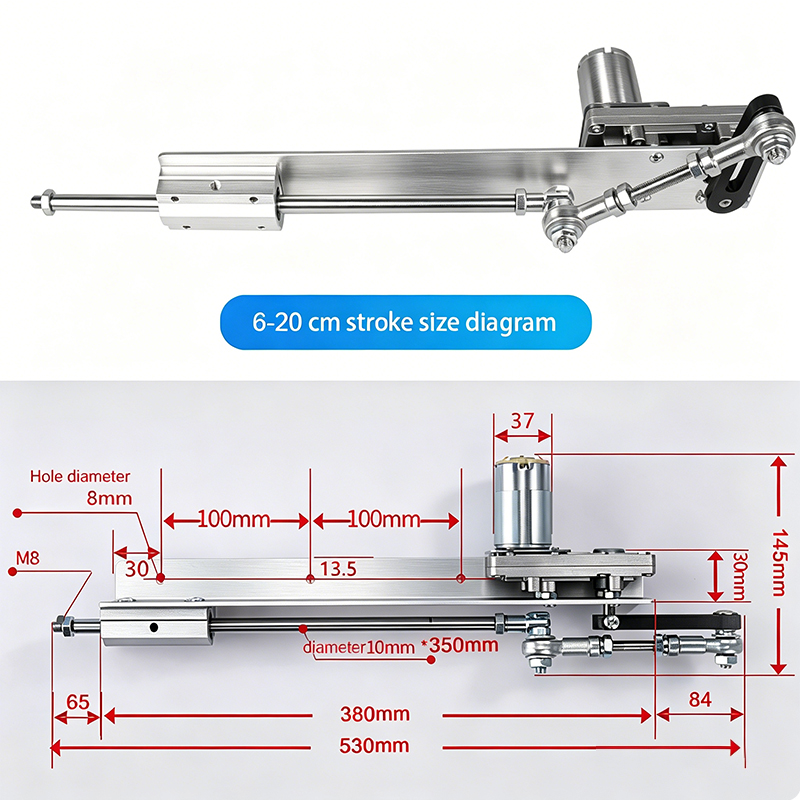 60mm-200mm Hubverstellbarer DC – Linear Rail Bewertung und Preis