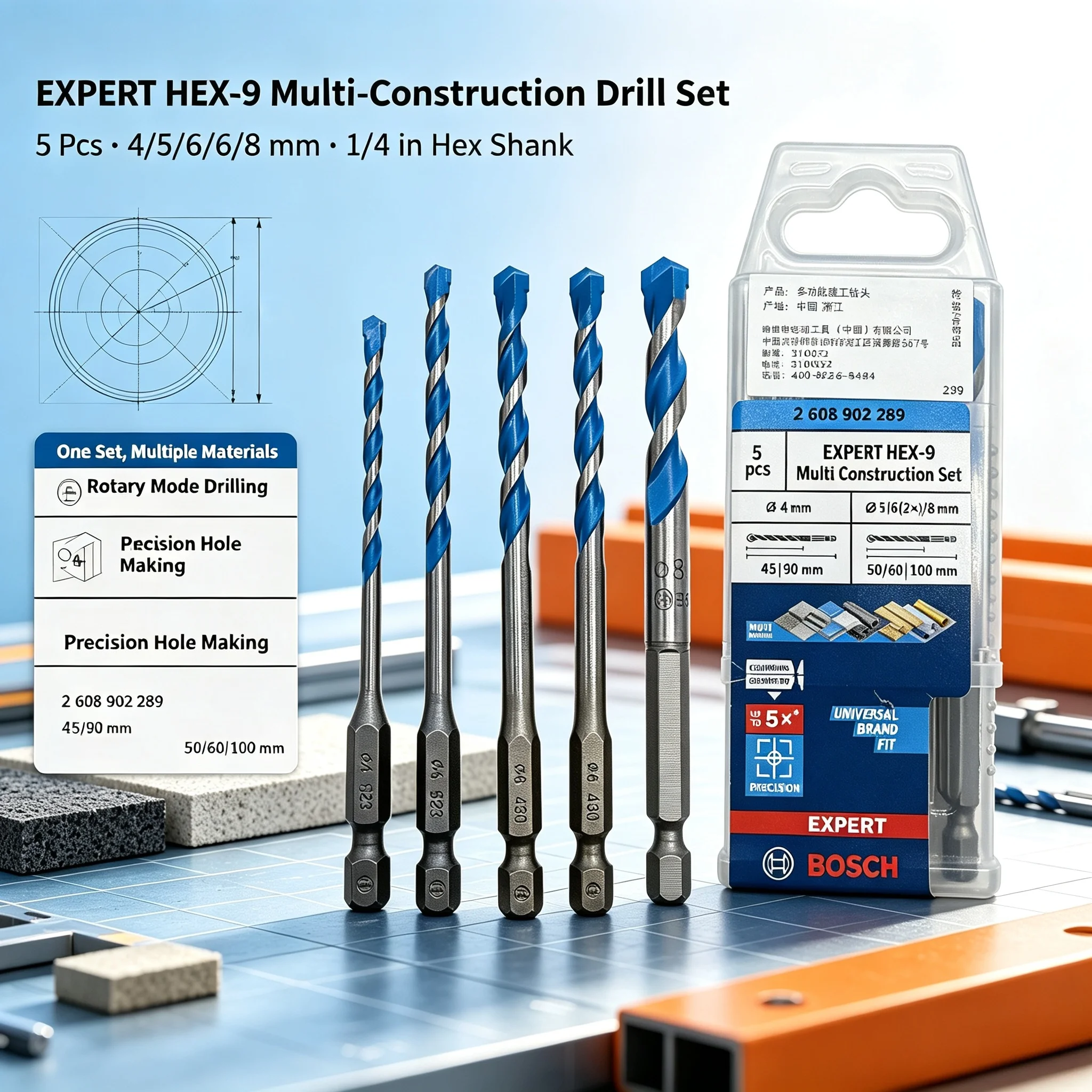 BOSCH 2608902289 EXPERT HEX-9  – Drill Bit Set Bewertung und Preis